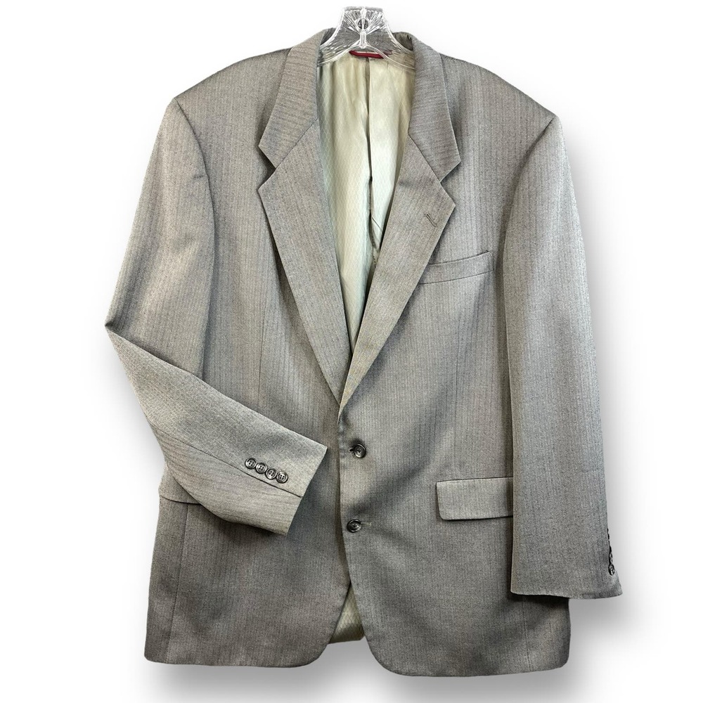 Hart Schaffner & Marx Mens Sports Coat Size 44 L Pure Virgin Wool
